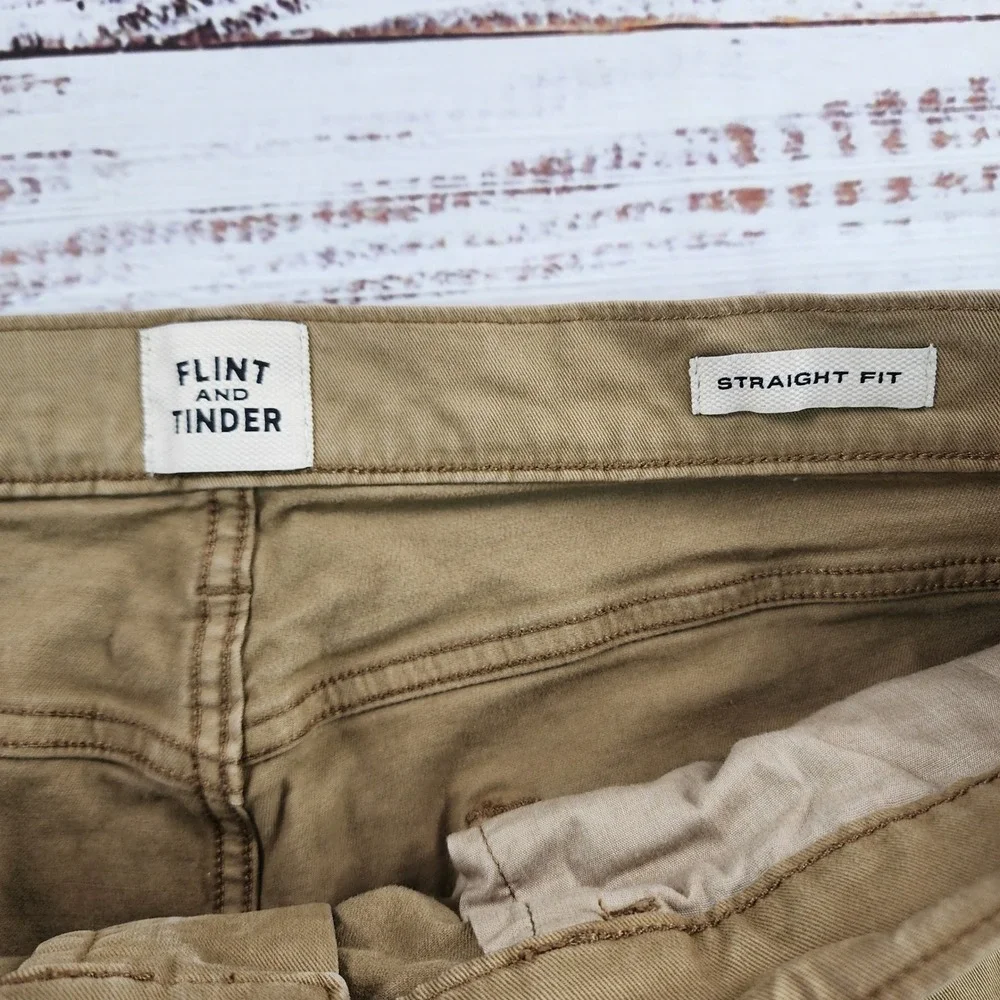 Flint and Tinder 365 5-Pocket Pants Men's 36x34 Khaki Straight Fit Stretch